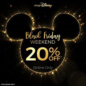 Black Friday is here! Get 20% off on over a THOUSAND Items! Plus up to 30% off selected lines! ✨ Shop now: https://bit.ly/2V1bpm8 | Disney Store