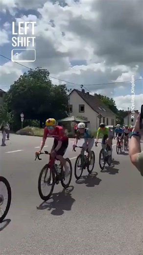 Mobility scooter sends cyclists flying during race