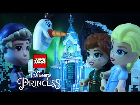 LEGO® Disney Chilly Chase| Elsa and Anna ride some snowy obstacles on their way to the holiday party