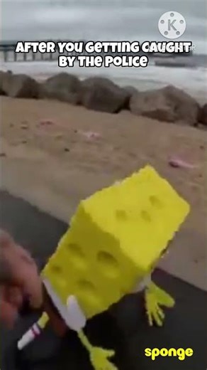 SpongeBob Getting Caught By The Cops! 🚓🧽 #spongelodeon