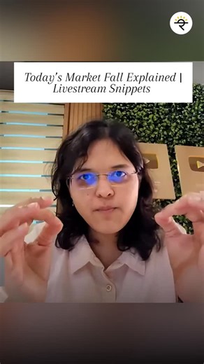 Today’s Market Fall Explained | Livestream Snippets Watch the full video on YouTube now. #carachanaranade #stockmarket #marketnews #newsupdate #marketcrash | Rachana Phadke Ranade