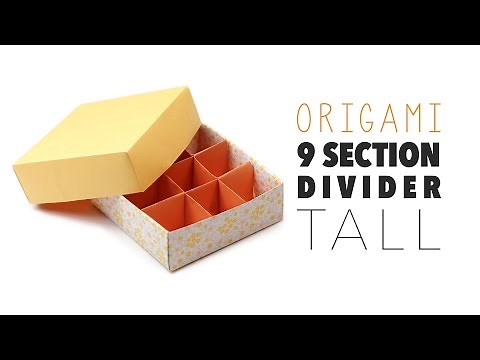 Origami 9 Section Box Divider - TALL VERSION - Paper Kawaii