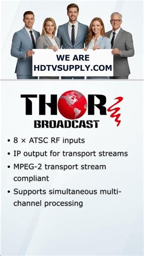 Thor Broadcast H-8ATSC-IP 8 x ATSC or Satellite Antenna Tuners
