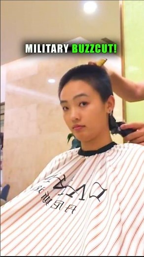 Military Women Buzzcut 😱✂️ #headshave #buzzcut #shorts