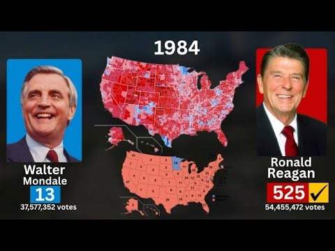 How the United States voted in the 1984 presidential election in states