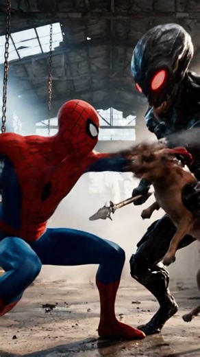 Spider-Man Rescues Dog from Alien Soldier | Epic Warehouse Battle