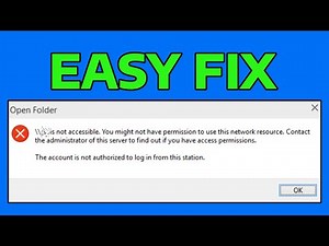How To Fix Drive is not Accessible You Might Not Have Permission To Use This Network Resource