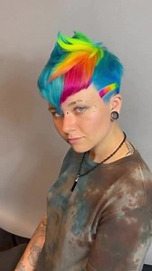 356K views · 4.7K reactions | If you have a client that wants to make a statement, take inspo from The Hairy Godmother What about this rainbow stripe with a contrasting pop of colour?! | Crazy Color PRO | Facebook