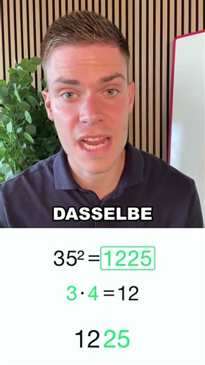 Quadrat von Zahlen auf 5 😳