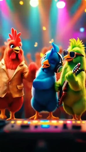 Cute Chicken's Guitar Dance