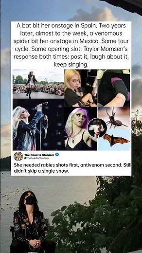 A Bat Bit Her Onstage — Then a Spider Did It Again, Two Years Later #TaylorMomsen