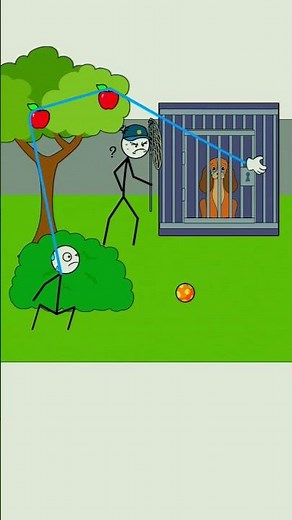 stickman crazy rescue the dog😂