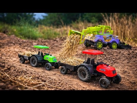 ​Big Harvest with Mini Tractors! 🌾 Toy Farming Adventure