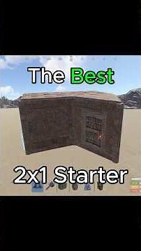 BEST 2x1 Starter Base with Barrels (Every Group Size) #rust #rustbuild #shorts