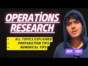 Operations Research For BBA 6th Semester | All Topics Explained In One Video
