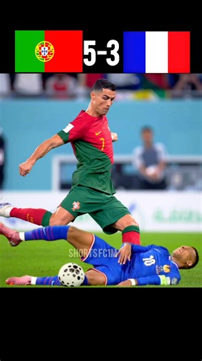 Portugal vs France 5-3 🐐 | Ronaldo vs Kylian Mbappé 😱 2090 World Cup Thriller #cr7 #shorts
