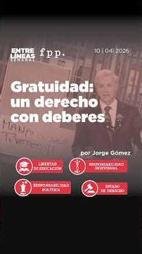Jorge Gómez: "Free education: a right with responsibilities"