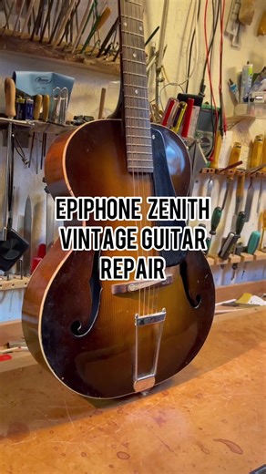 Epiphone Zenith Vintage Archtop Guitar Luthier Workshop repair #guitar #epiphone #asmr #diy #tutorial #howto #craft #luthier #repair #craftsmanship