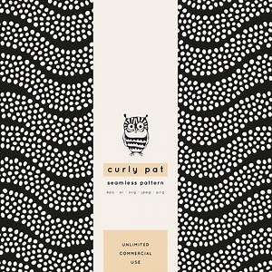 Minimalist Wavy Seamless Pattern: Modern Vector Graphic Design (unlimited Commercial Use) - Etsy