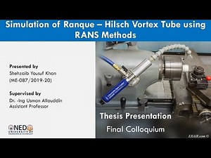 CFD Analysis of Curved Vortex Tube using RANS Equations