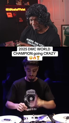Gl0bal 🏴‍☠️ on Instagram: "2025 DMC WORLD CHAMPION going CRAZY 😳🔥 Credit: @djraylan #dj #djset #djs #turntable #turntables #djmix #djing #music #transition #hiphopculture #djskills #reaction"