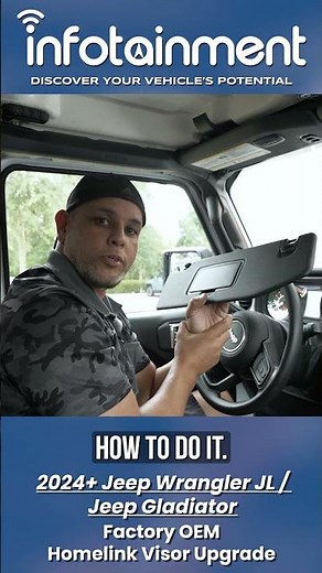 2024+ Jeep Wrangler JL/ Gladiator JT HomeLink Garage Door Opener Visor Upgrade - Infotainment.com
