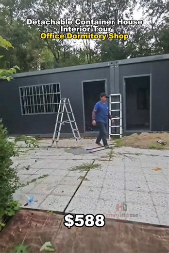 Detachable Container House Interior Tour • Perfect For Any Need! 🏠 #containerhouse #prefab #modularhome#tinyhouse #prefabhouse