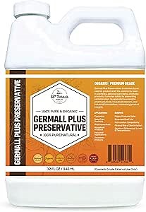 GERMALL PLUS PRESERVATIVE Liquid ( 32 oz ) Paraben-Free; Formaldehyde-Free; Water & Oil Soluble | Suitable for Soap Making, Lotions, Conditioners, Creams | Keeps Products Fresh & Safe | 32 OUNCES