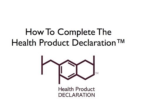 HPD: How To Complete The Health Product Declaration™