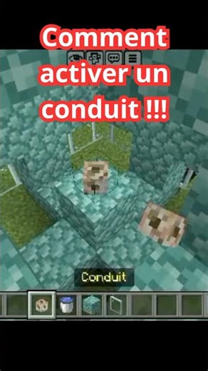 Minecraft : Comment activer un CONDUIT facilement ⚡🌊 #Shorts