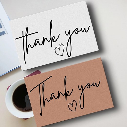 Handwritten Script Thank You Card: 5x7 Printable (PDF & Pngs) - Etsy