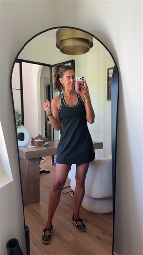 Walmart Athletic Dress & Samba Jeans Outfit