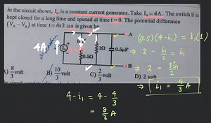 In the circuit shown, \mathrm{I}{0} is a constant current gener... | Filo