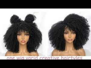 Crochet Afro fringe wig made easy step by step tutorial #HairTutorial #afrohair #lacewigs #stylist