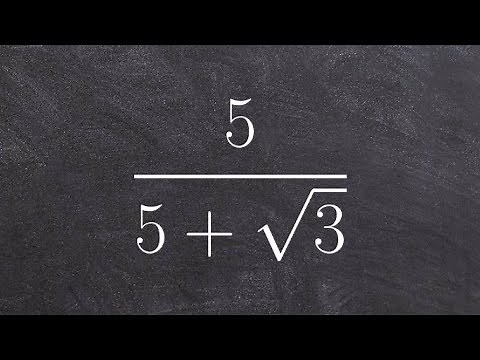 Learn how to rationalize the denominator with a binomial in denominator