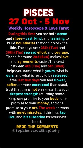 PISCES 🐟 Weekly Horoscope ⚡ Chosen Ones TODAY 🔮 All Signs Daily Weekly LOVE TAROT ❤️ November 2025