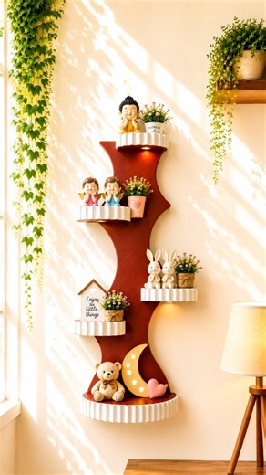 DIY Wall Shelf Decor Using Cardboard | Best Out of Waste Home Decor | Easy & Beautiful Craft