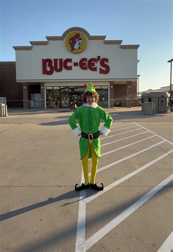 The best way to spread Christmas cheer is singing loud for all to hear #elf #bucees #meme #prank #funny Buddy the Elf at Buc-ee’s
