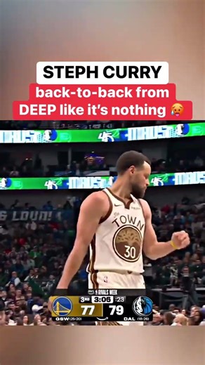 STEPH CURRY back-to-back from DEEP like it’s nothing 🥵 #NBA #StephCurry #DubNation
