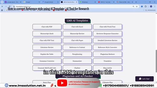 LMS Solution on Instagram: "🔄 Reference Style Converter – LMSAI Template https://zurl.co/AhGSr Convert references to any journal style in seconds Supports APA, MLA, Harvard, Chicago, Vancouver & more Bulk reference conversion for papers & theses Simple copy–paste workflow, no manual editing Ideal for fast resubmission to different journals #LMSAI #ResearchTools #ReferenceFormatting #JournalSubmission #ResearchSupport"