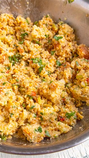 This southern cornbread dressing recipe is a must for the holidays, made with homemade cornbread and a flavorful Creole seasoning that gives it the best flavor. It's the perfect side dish! 🌽🍞 >> Comment “RECIPE" and I'll send this recipe straight to your DMs! 🥳 Recipe ⬇️ https://www.chilipeppermadness.com/recipes/cornbread-dressing/ Ingredients: 6 cups cubed cornbread SEE RECIPE NOTES 8 tablespoons butter 1 large onion chopped 2 jalapeno peppers chopped (use a large bell pepper for milder fla