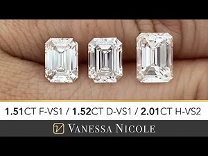 EMERALD CUT DIAMOND | 1.50 Carat vs 2 Carat Emerald Shape Size Comparison for Jesse