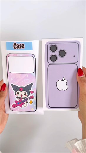 Kuromi Iphone 17 Pro Max Unboxing 💜 #kuromi #iphone17 #papercraft #paperdiy #unboxing #DIY #shorts