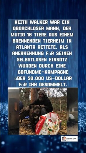 Obdachloser wird zum HELD: Er rettet 16 Tiere aus dem Feuer! 🐾🔥