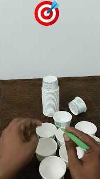 🎯 Don't Let It Fall! Extreme Cup Stacking Challenge 🔥 😁 Is it paossible? 🔥 ThoughtToSay