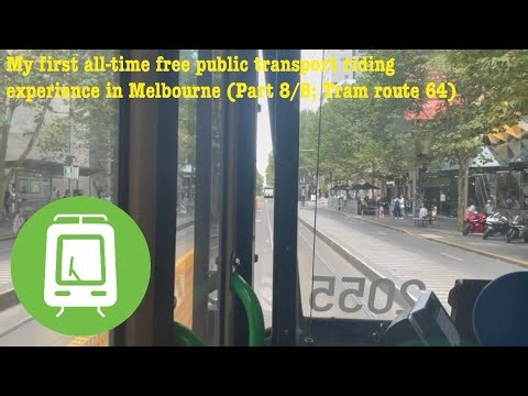 My first all-time free public transport riding experience in Melbourne (Part 8/8; Tram route 64)