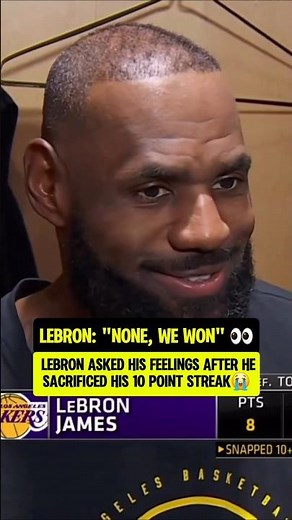 LeBron SACRIFICED his streak for the W😭