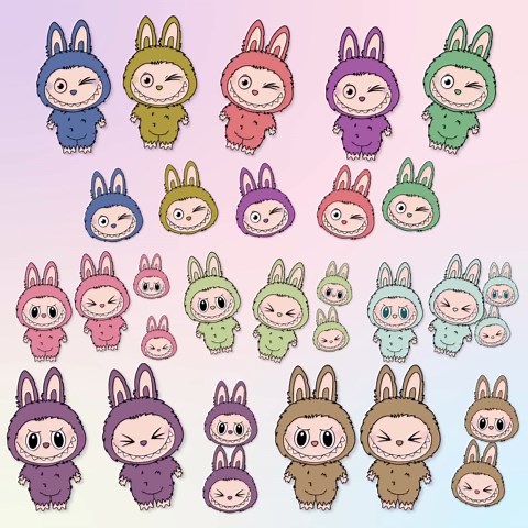 Labubu Character SVG Bundle, PNG, EPS Designs (75  Files) - Etsy