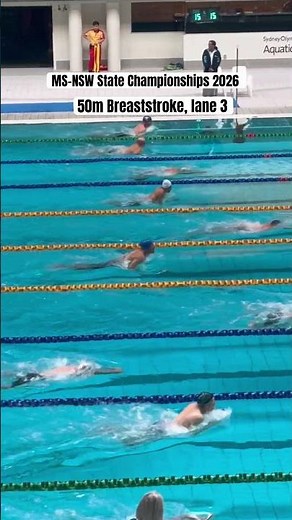 50m Breaststroke lane 3 at the Masters Swimming NSW long course Championships 2026