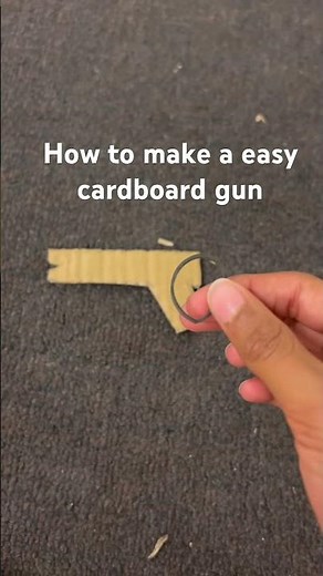 How to make a easy cardboard gun under 40 seconds!